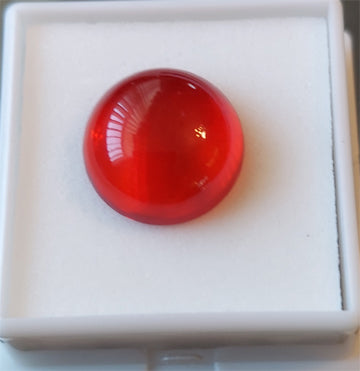 Amber Red - - Size - 16.00 mm RD Weight Carat - 5.45