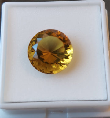 Amber Green  - -  Size  -  14.00 mm RD       Weight Carat  -  3.39