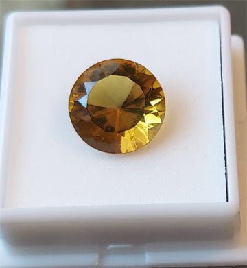 Amber Green  - -  Size  -  14.00 mm RD       Weight Carat  -  3.49